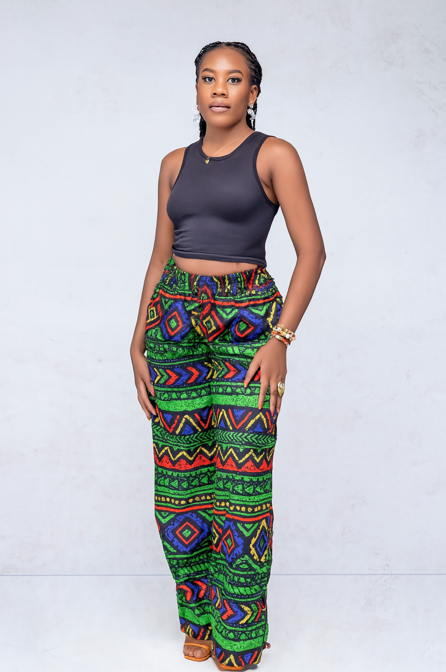 Ashanti Free — Pantalon Wax Fluide Taille Haute