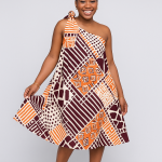 Kalima Joy — Robe Asymétrique Une-Épaule Imprimée Florale