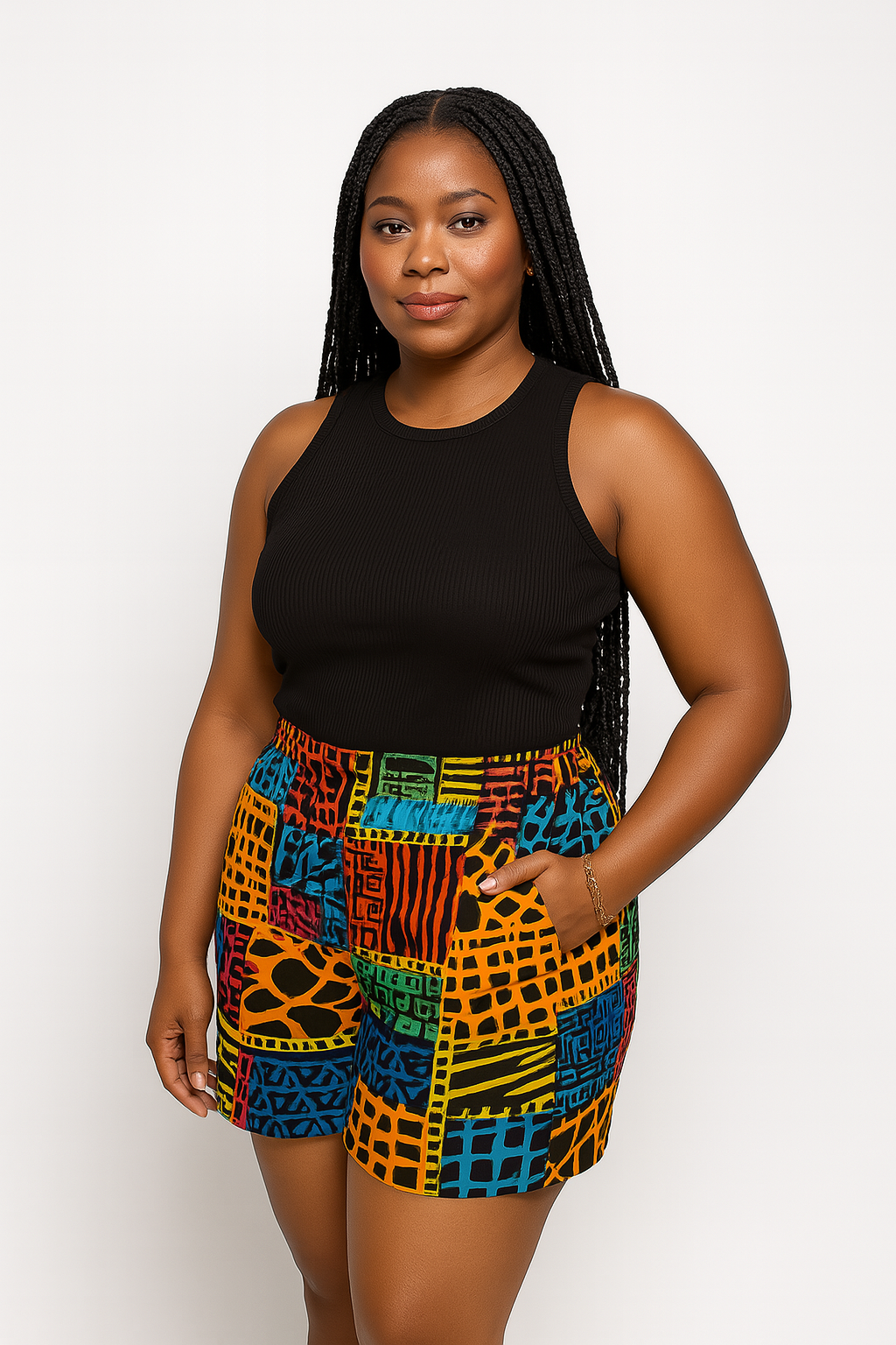 Imani Cut — High-Waisted Wax Shorts Duo