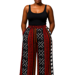 Ashanti Free — Pantalon taille haute fluide en wax