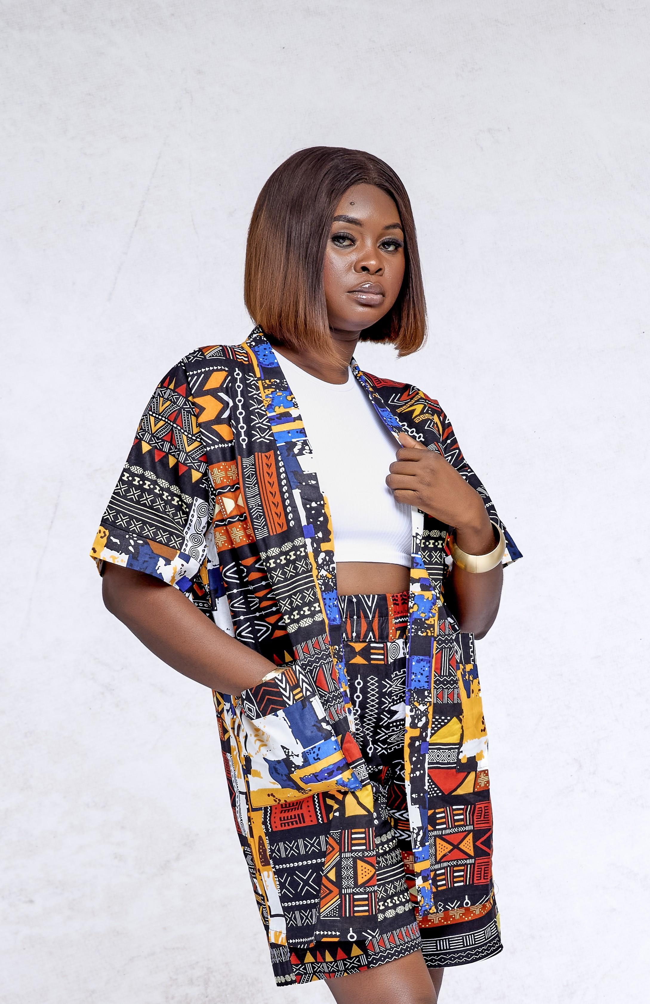 Afra Mix — Ensemble veste et short imprimé africain