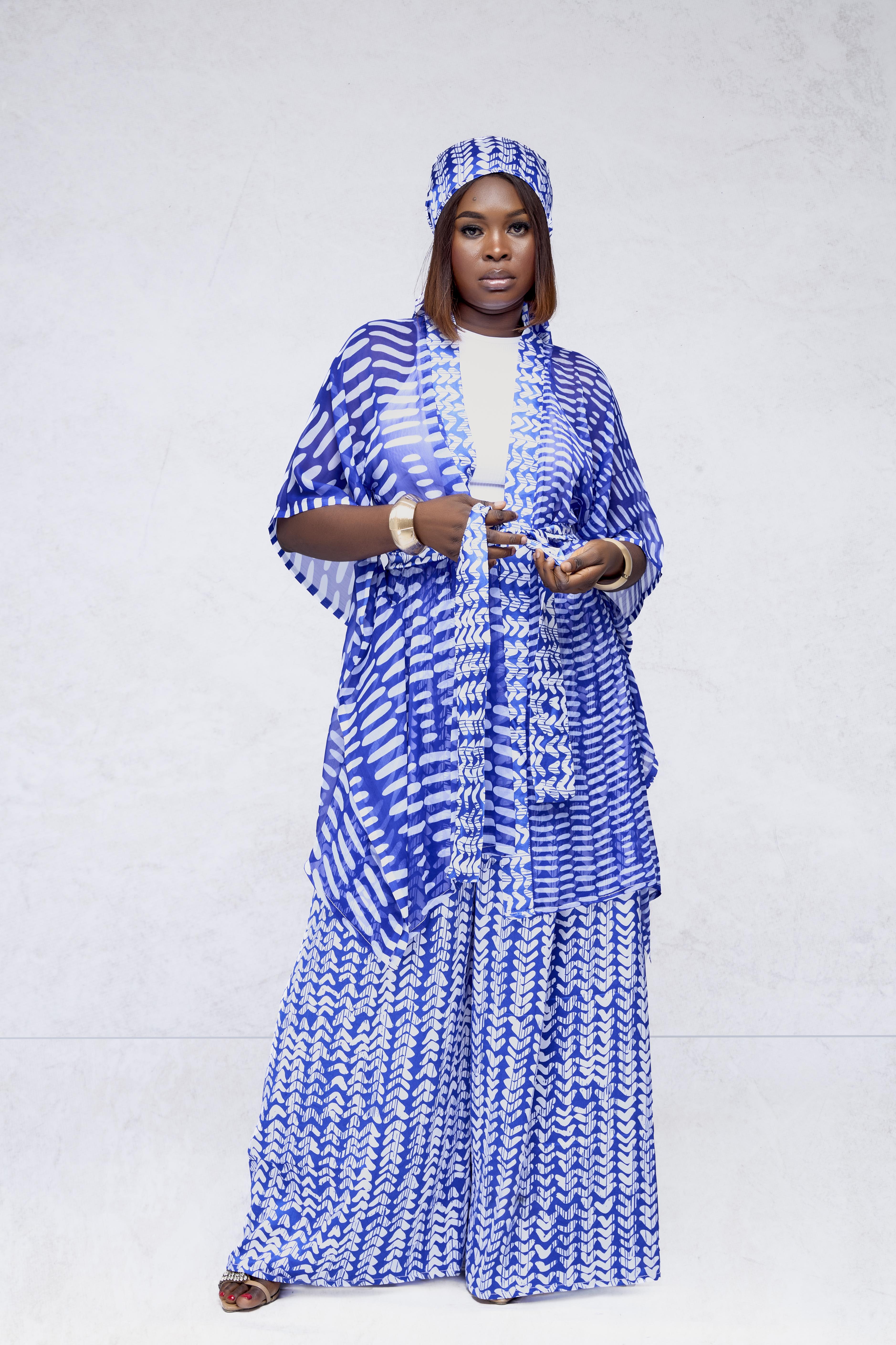 Nayéma Bleue — Ensemble 3 pièces Indigo
