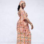 Soleil Mandingue — Ensemble 3 pièces batik orange & turquoise