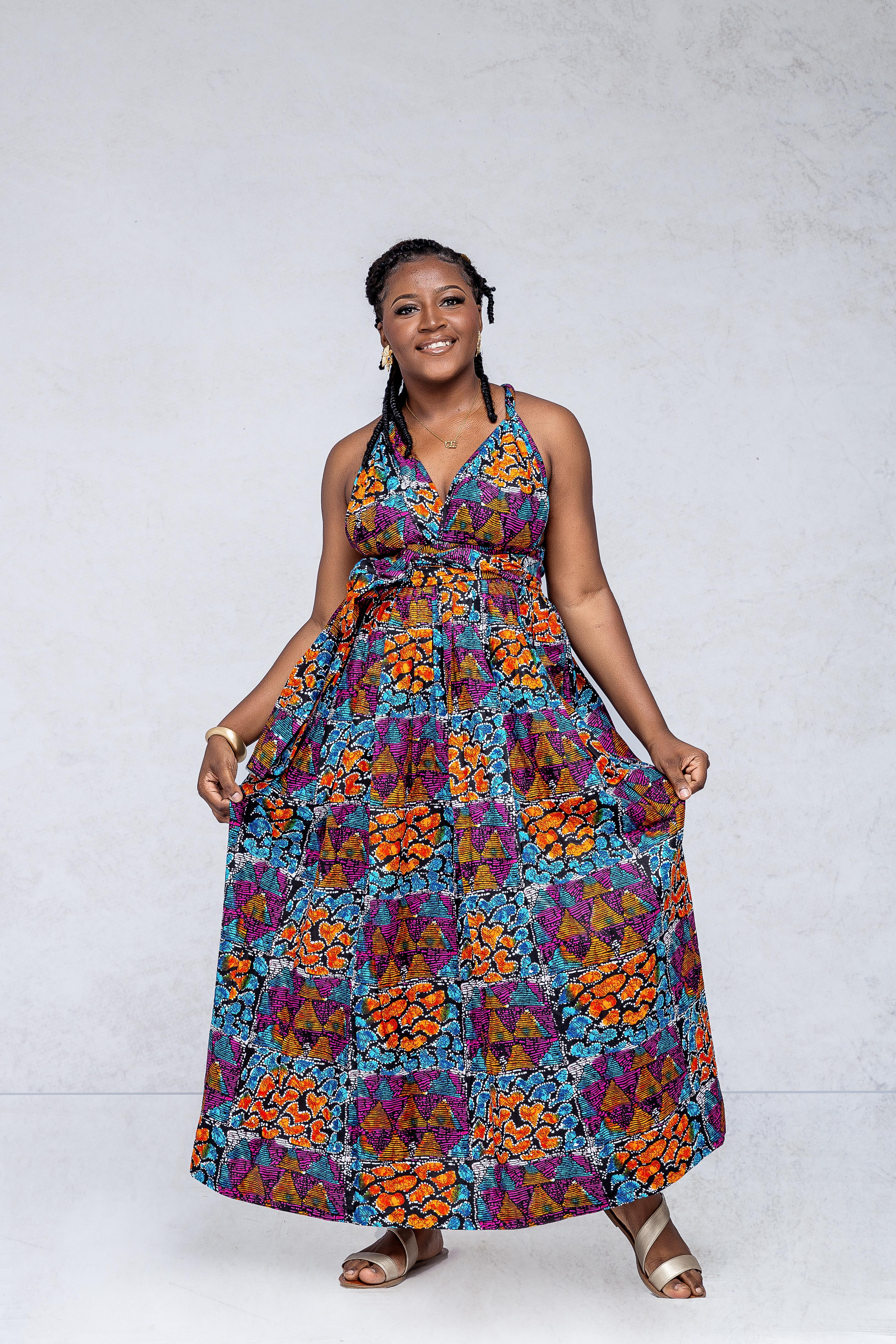 Zekiya — Robe Maxi Batik Multicolore