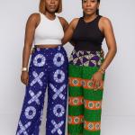 Ashanti Free — High-Waisted Flowy Wax Trousers